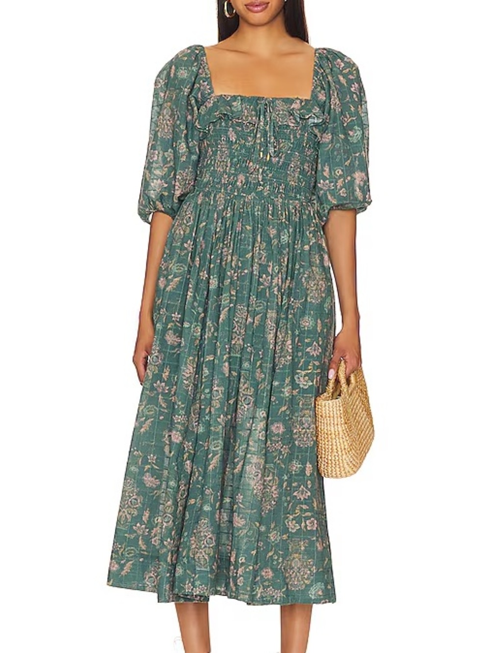 Free People Smocked Midi